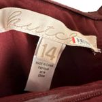 Hutch  Nalina Wine Red Floral Tiered Sleeveless Formal Maxi Dress 14 Photo 9