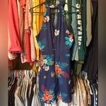 EXPRESS  Navy Floral Vacation Wedding Guest Dress 6 Photo 3