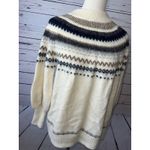 J.Crew Fair Isle Sweater Wool Alpaca Wool size Medium BD152 Nordic Pullover Photo 8