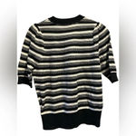 Fenmo black and white short sleeve silk blend sweater NWT Size M Photo 1