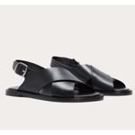 Everlane  The City Crossover Sandal Black Leather Size 5 New without Box Photo 1