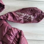 Kenneth Cole  Zip Puffer Hooded Jacket Maroon Medium NWOT Photo 5