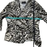 Alex Evenings Vintage 90s  Womens XL Jacket Glitter Thread Button Bow Waist Photo 2