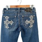 Miss Me Vintage Y2K  Cross Embellished Back Pocket Low Rise Bootcut Jeans Size 29 Photo 6