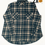 Derek Heart  Navy and White Plaid Long Sleeve Button Down‎ Casual Shirt Size 2x Photo 0