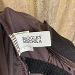 Badgley Mischka  Dark Brown Beaded Tassel Surplice One Piece Swimsuit 8 Photo 5