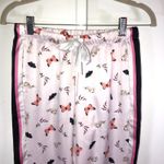 Victoria's Secret Victoria Secret Satin Pajama Lounge Pants Pink Bunny Butterfly Floral Pinstripe Photo 1