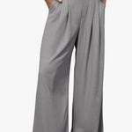 NEW High Waisted Career Waffle Dress Pants Trousers Pockets S Gray Photo 5