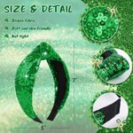 NWT 2Pk Sequin St Patrick’s Day Knotted Headbands Green Photo 3