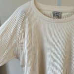 NWT Baserange 100% organic cotton ribbed off white sweatshirt top Size M Photo 0