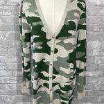 Absolutely  Green Camo Cardigan Sweater Photo 0