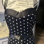Elegant Black Polka Dot Dress Size M Photo 1