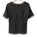 CAbi Cocoa Shell Terry Tweed Knit Top in Charcoal M Photo 3