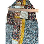 Black Bead  Adjustable Spaghetti Strap  Boho Patchwork Tasseled Trim Dress M Photo 3