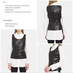 Theory  Scoop Neck Faux‎ Leather Tank Top, Black, Small, (4/6), Designer, NWT Photo 3