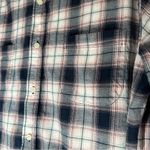 Aeropostale Flannel Shirt XL Navy Blue Button Down Plaid Pink Cotton Photo 1