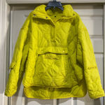 BLANK NYC  Front Hoodie Pockets High Collar Long Sleeves neon puffy coat Size S Photo 0