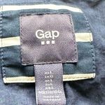 Gap Factory stripe trench blue and white women’s size large Photo 5