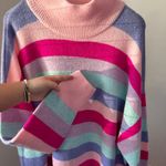 Crown & Ivy NWT  Cabana Striped Mock Neck Tunic Sweater Photo 3