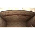 ALDO Alto Brown Alligator Imprint Single Handle Flap Clasp Closure Gold Plated Purse Photo 12