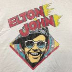 Elton John white T-shirt, size large Photo 1