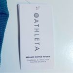 Athleta  Blue Balance Waffle Hoodie Sweatshirt Size L NWT Photo 10