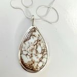 Wild Horse Turquoise 925 Silver Plated Necklace Native American Jewelry Brown Photo 1