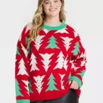33 Degrees Christmas Tree Ugly Christmas Sweater XL NWT Red Photo 0
