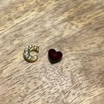 Origami Owl  Gold Initial Letter Crystal “C” Charm & Red Crystal Heart Charm Photo 3