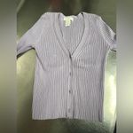 H&M  Purple Lilac Ribbed Button Down Sweater - Size XS - VGUC Photo 2