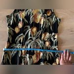 VTG Tori Richard Honolulu Hawaiian fruit dress midi maxi black green tan medium Photo 7