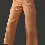 Pilcro kit cropped peach wide leg pants Orange Size 32 Photo 0