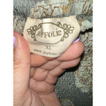 Joyfolie Off Shoulder Floral Maxi Dress Lace Tiered Boho XL Green Photo 5