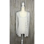 Lilly Pulitzer  Women's Gray V-Neck Cardigan & Tank Top Set Size Large Photo 1