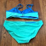 Old Navy  Turquoise and Royal Blue Bikini Set Size Medium Photo 3