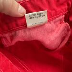 J Brand Cut Off Short Size 29 Bright Red Denim Jean Short 100% Cotton Raw Hem Photo 7