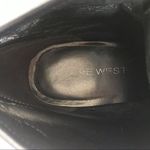 Nine West Suede Moccasin Ankle Boot Bootie Black Chunky Heel Leather Size 5.5 Photo 7