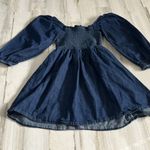 J.Crew  Smocked Puff Sleeve Denim Dress in Chambray Size Small Photo 6