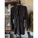 Ronny Kobo Lauper Cut Out Sequin Mini Dress Black Womens Size Small Photo 2