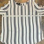 Iz Byer  Striped Cold Shoulder Blouse Large Photo 8