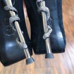 House of Harlow 1960 • Stormy Snake Court Heels pumps black suede platform Photo 10
