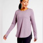 Athleta  Uptempo Top Dark Sky Violet Purple Soft Long Sleeve Workout Yoga Top Photo 0