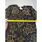 Black Tie Beaded Dress Size 10 Gold Flowers Vintage Cocktail‎ Party Photo 9