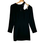 ZARA  Black Mini Dress Chain Cutout Sz Small Long Sleeve Dress Photo 3