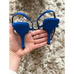 ZARA  Electric Blue Strappy Heels Sandals NWT Size 8 Photo 5