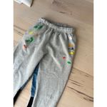 MNML Unisex Sweatpants Grey Size XS Flared Leg Paint Splatter High Waist Gray Photo 2