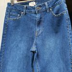 Camila Coelho  Frayed Hem Studded Dark Wash Denim Jeans size 6 30 inseam Photo 7