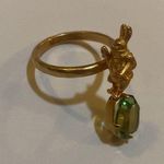 Christian Dior Dior Dream Ring size M Gold Finish Metal With Green Crystal Photo 2