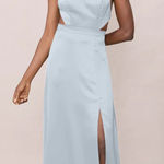 Revelry Haven Satin Dress Blue Size 6 Photo 0