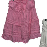 Pink Lily Tiered Smocked Strapless Shirt Lot of 2 women's L Photo 0